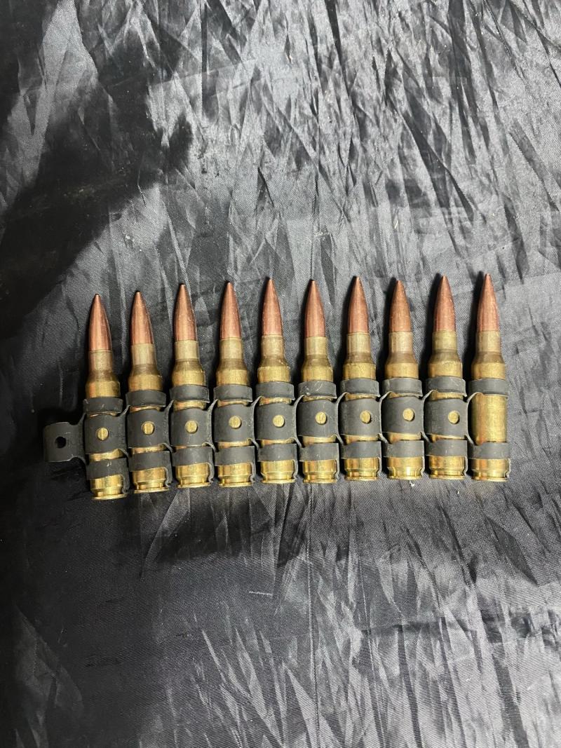 10 X 7.62MM INERT ROUNDS WITH LINK