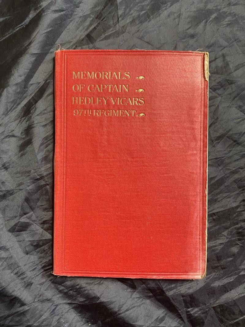 MEMORIAL OF CAPTAIN HEDLEY VICARS 97TH REGIMENT (HARD COVER)