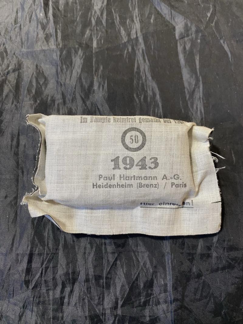 WW2 GERMAN 1943 DATED BANDAGE