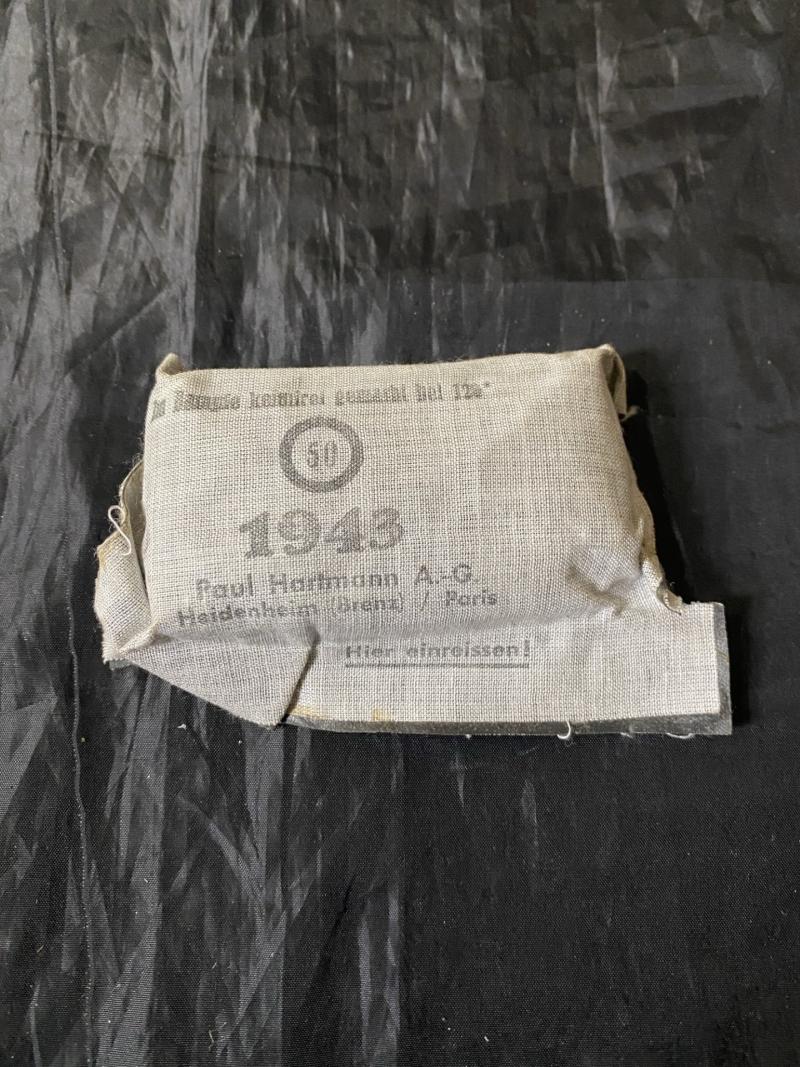 WW2 GERMAN 1943 DATED BANDAGE