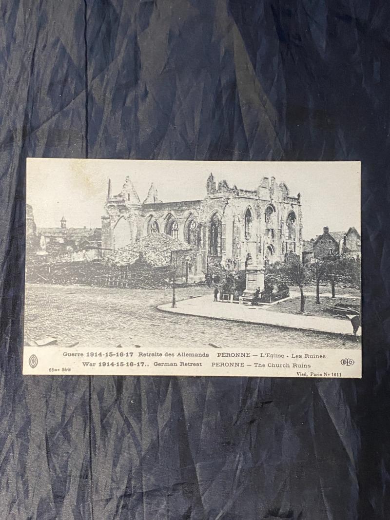 WW1 POSTCARD OF THE CHURCH RUINS