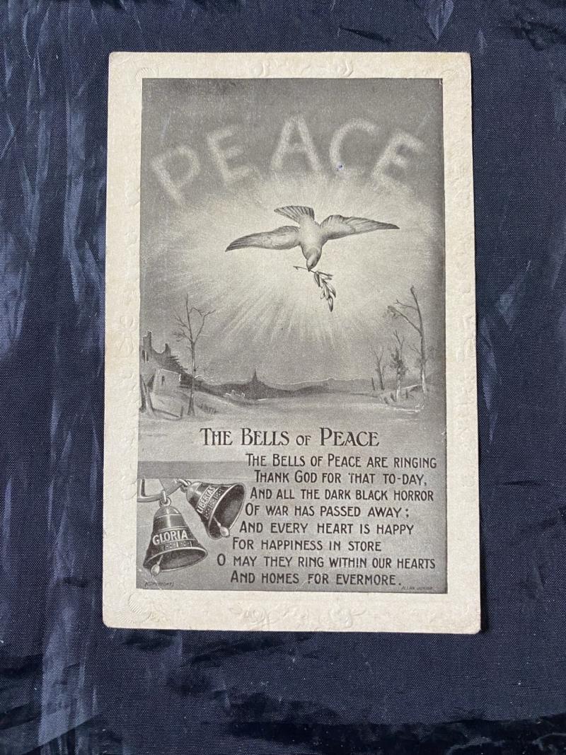 WW1 POSTCARD THE BELLS OF PEACE