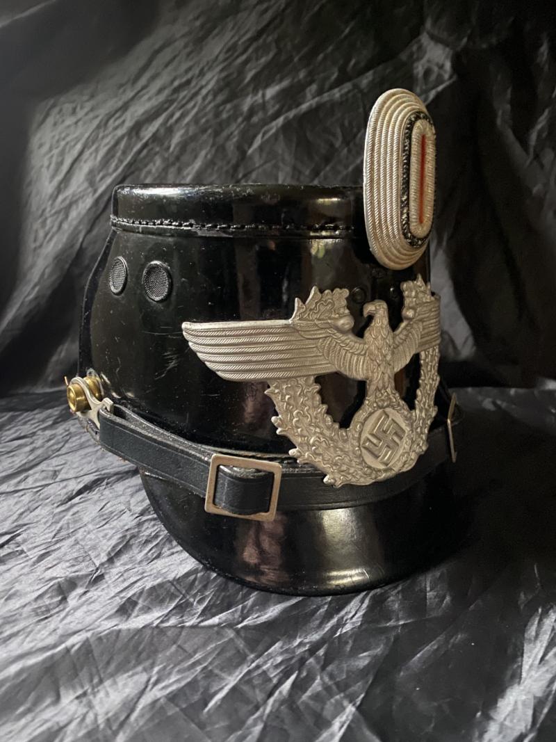 WW2 GERMAN BERLIN POLICE ENLISTED MAN'S SHAKO