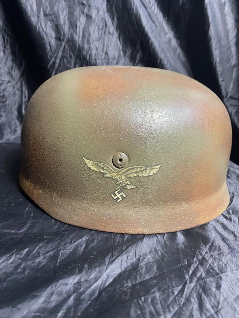 REPRODUCTION WW2 GERMAN M38 FALLSCHIRMJAGER CAMO HELMET