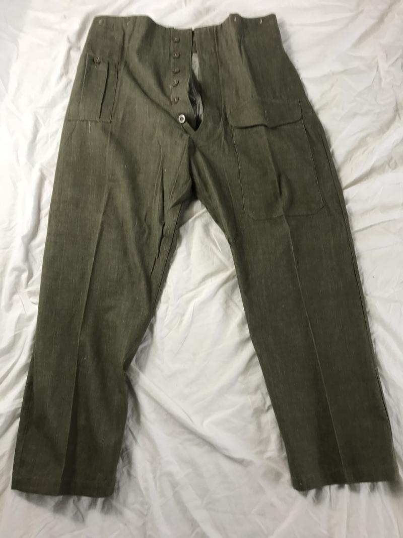 Chase Militaria | BRITISH ARMY 1951 DATED DENIM TROUSERS
