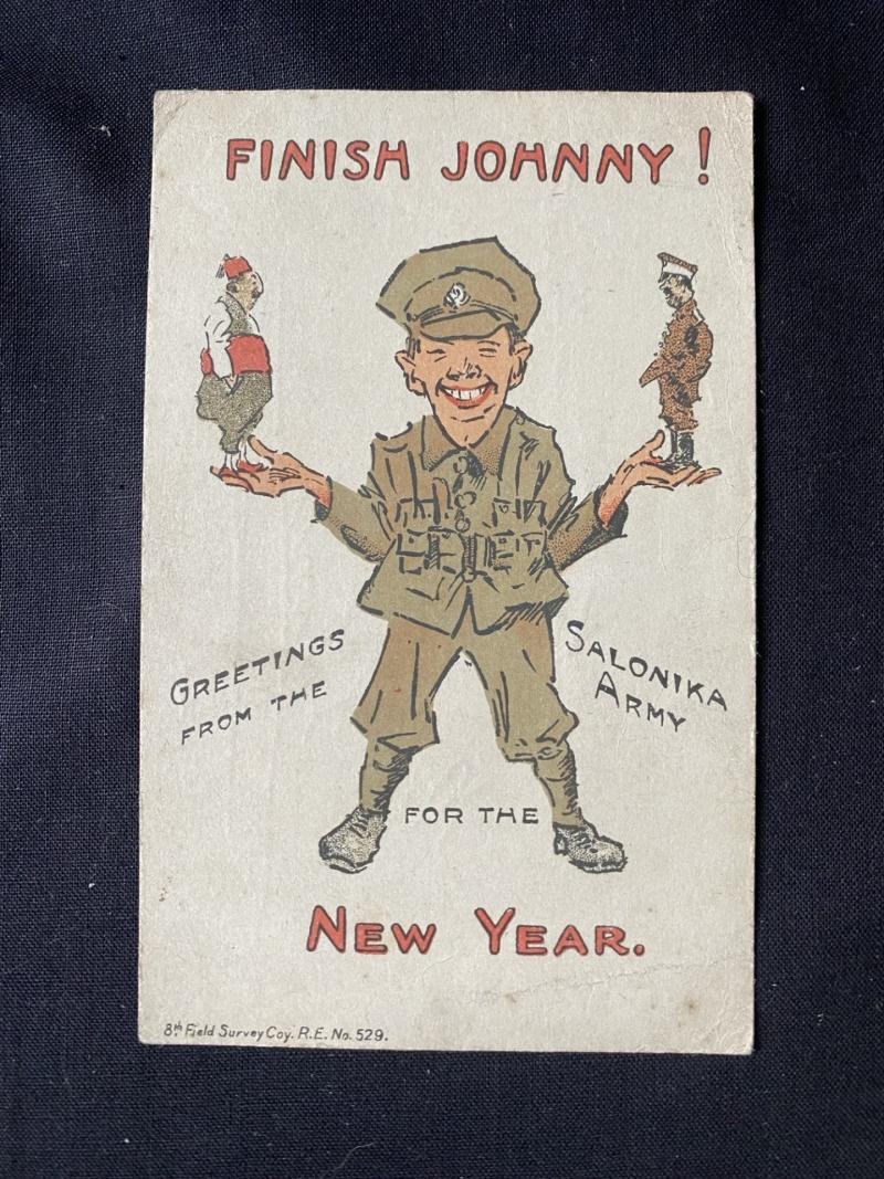 FINISH JOHNNY NEW YEAR POSTCARD