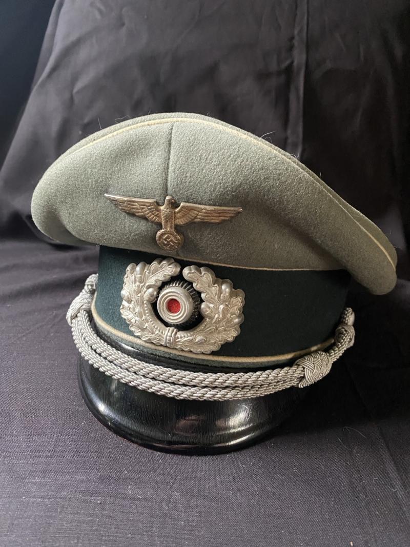 WW2 GERMAN INFANTRY OFFICER'S VISOR CAP