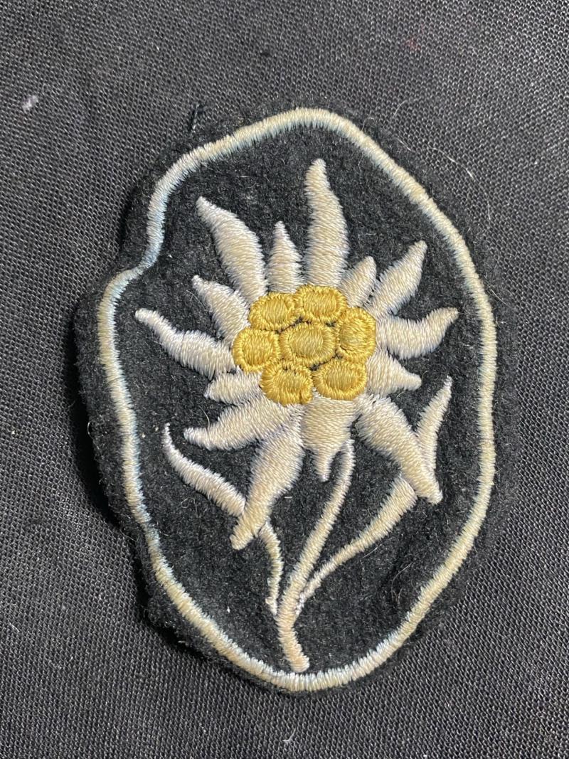 WW2 GERMAN WAFFEN-SS SLEEVE EDELWEISS PATCH