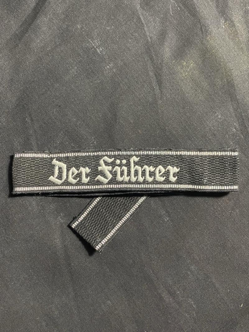 WW2 GERMAN DER FUHRER CUFF TITLE