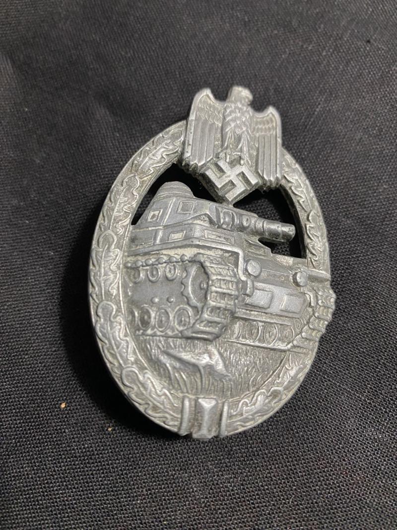 WW2 GERMAN PANZER ASSAULT BADGE IN SILVER (WURSTER)