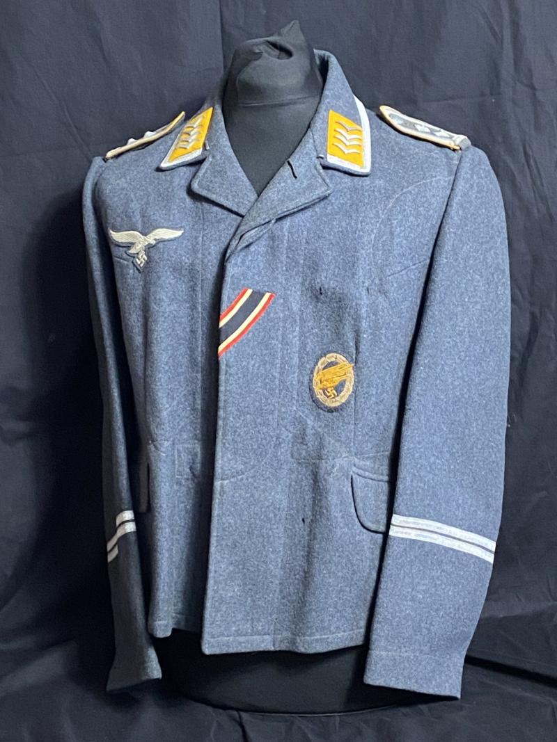 WW2 GERMAN LUFTWAFFE PARACHUTE REGIMENT MARKED FLIEGER BLUSE