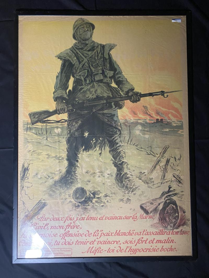 WW1 1918 ON NE PASSE PAS (THEY SHALL NOT PASS) BY MAURICE NEUMONT POSTER