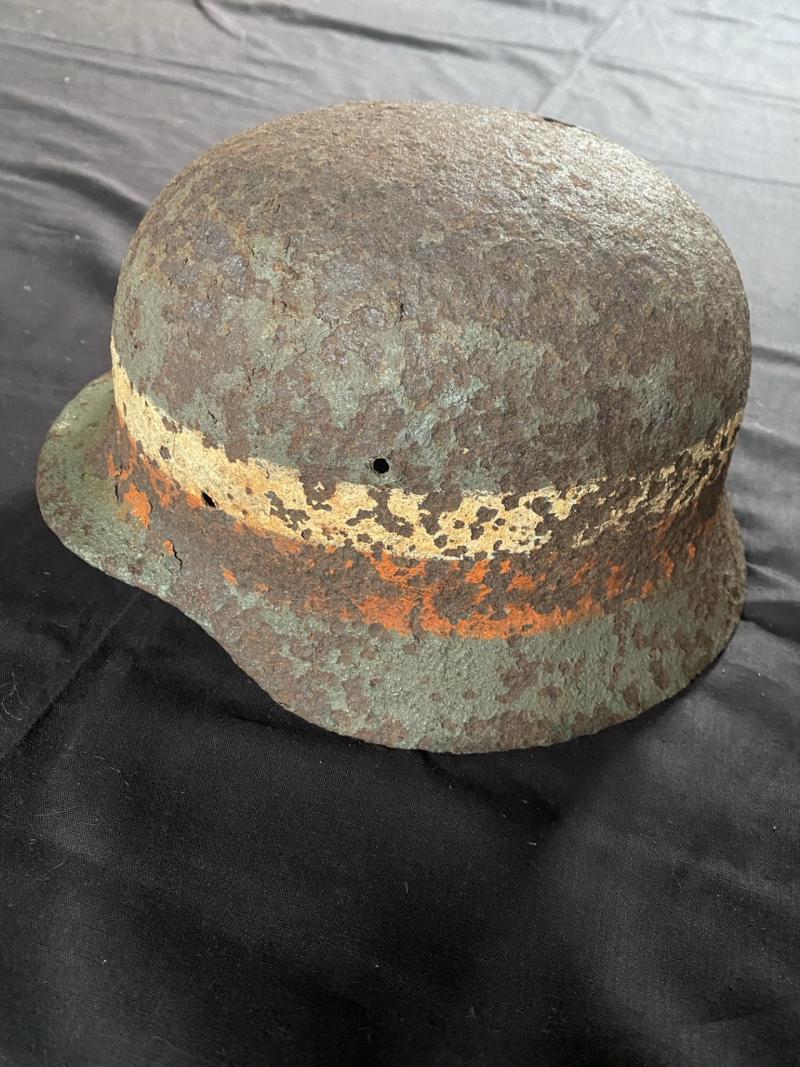 RARE WW2 POLISH RESISTANCE WARSAW HELMET