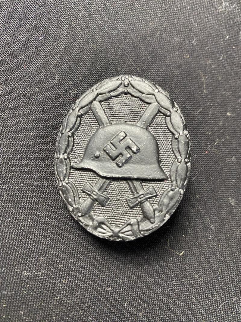 REPRODUCTION WW2 GERMAN BLACK WOUND BADGE