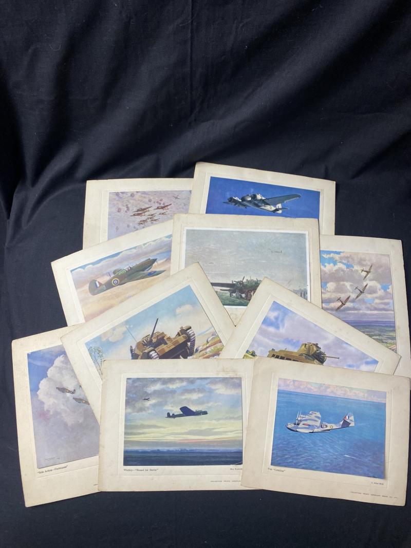 9 X COLLECTORS PRINTS FROM THE TANK AND AEROPLANE SERIES