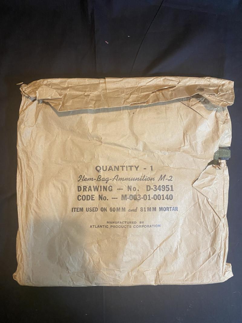 WW2 U.S. 60MM & 81MM M2 AMMUNITION BAG IN  ORIGINAL BAG
