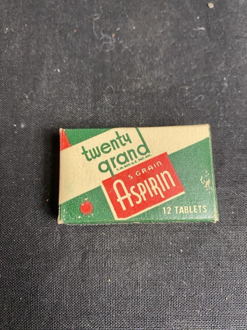 WW2 U.S. TWENTY GRAND 5 GRAIN ASPIRIN