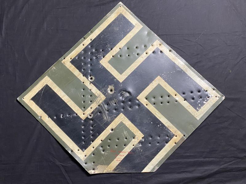 VERY RARE WW2 GERMAN AIRCRAFT TAIL SWASTIKA