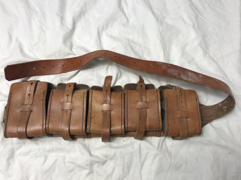 WW1 SWEDISH M1910 LEATHER BANDOLIER