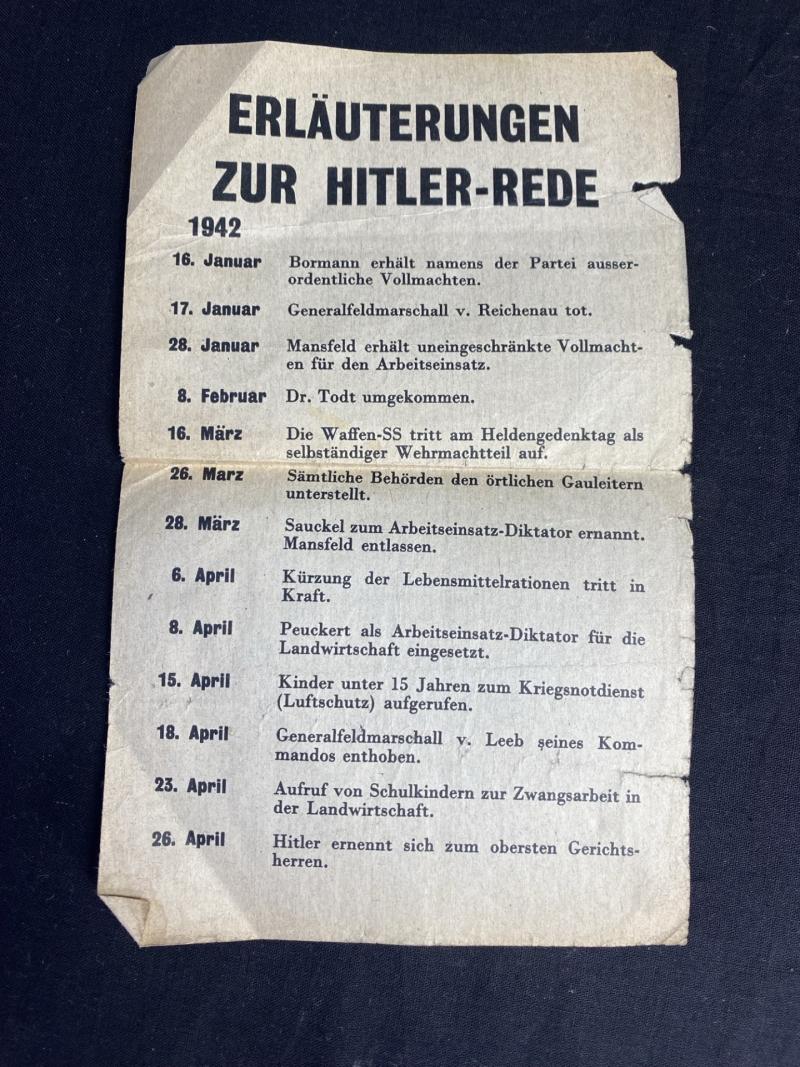 WW2 ALLIED PROPAGANDA LEAFLET 