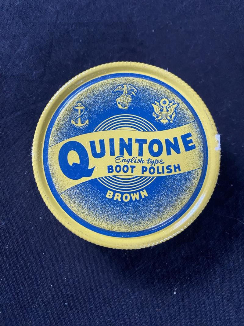 WW2 U.S. QUINTONE BROWN BOOT POLISH