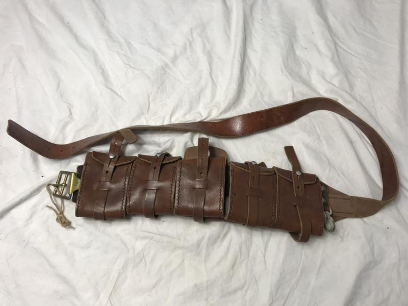 WW1 SWEDISH M1910 LEATHER BANDOLIER