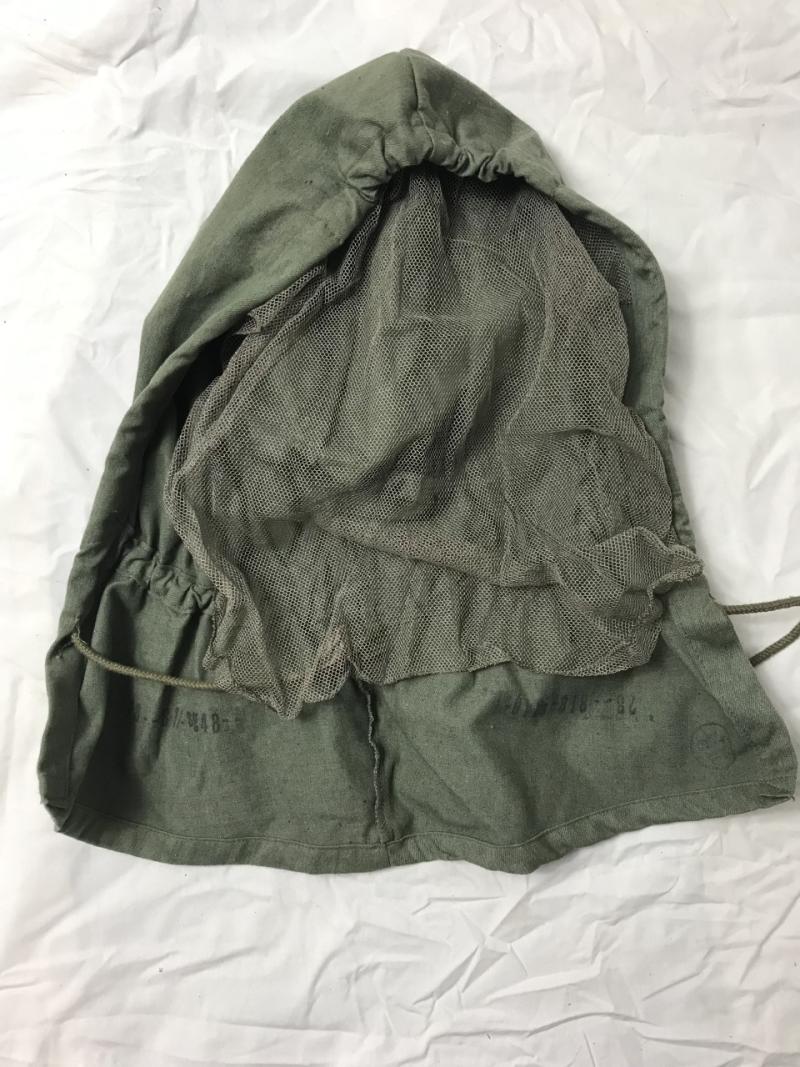 EAST GERMAN ARMY NVA HOOD KAMPFGRUPPEN WITH FACE NET MESH MINT