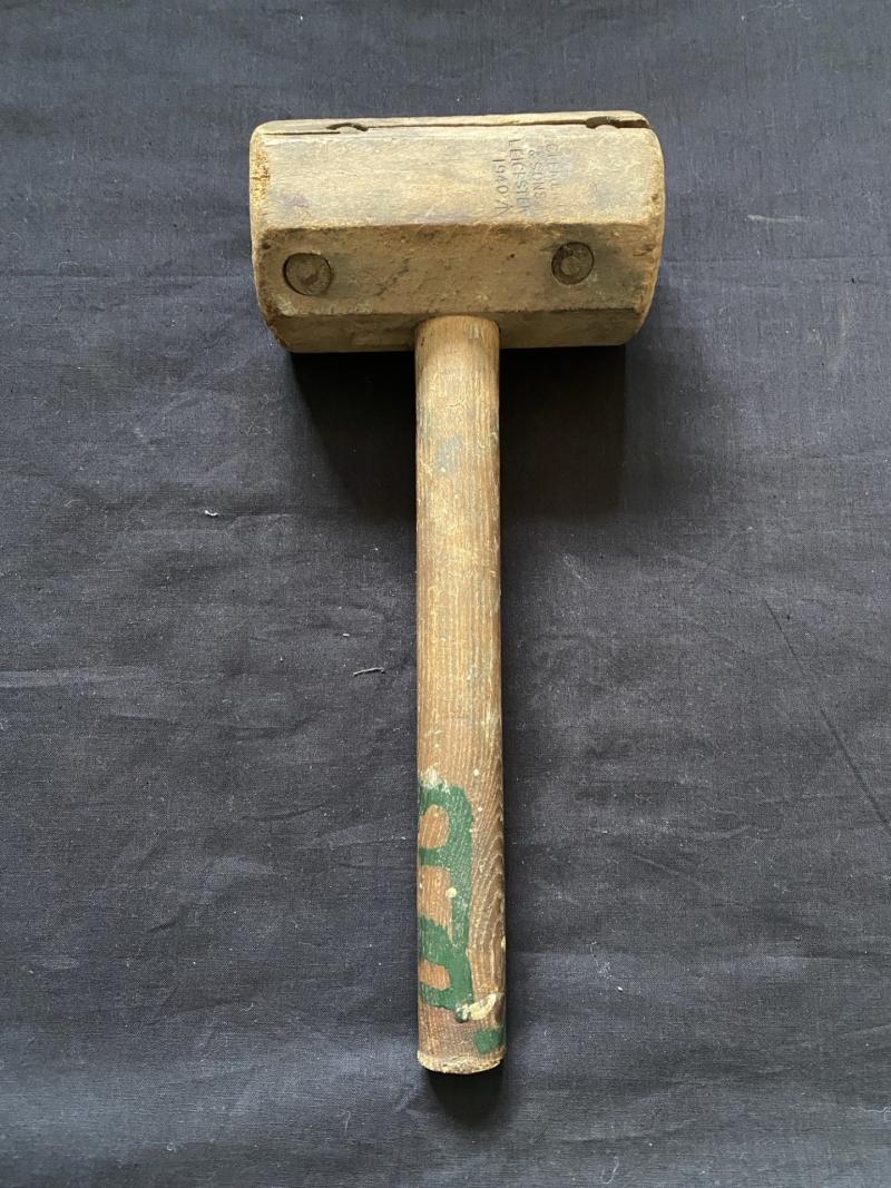 WW2 BRITISH MILITARY WOODEN MALLET