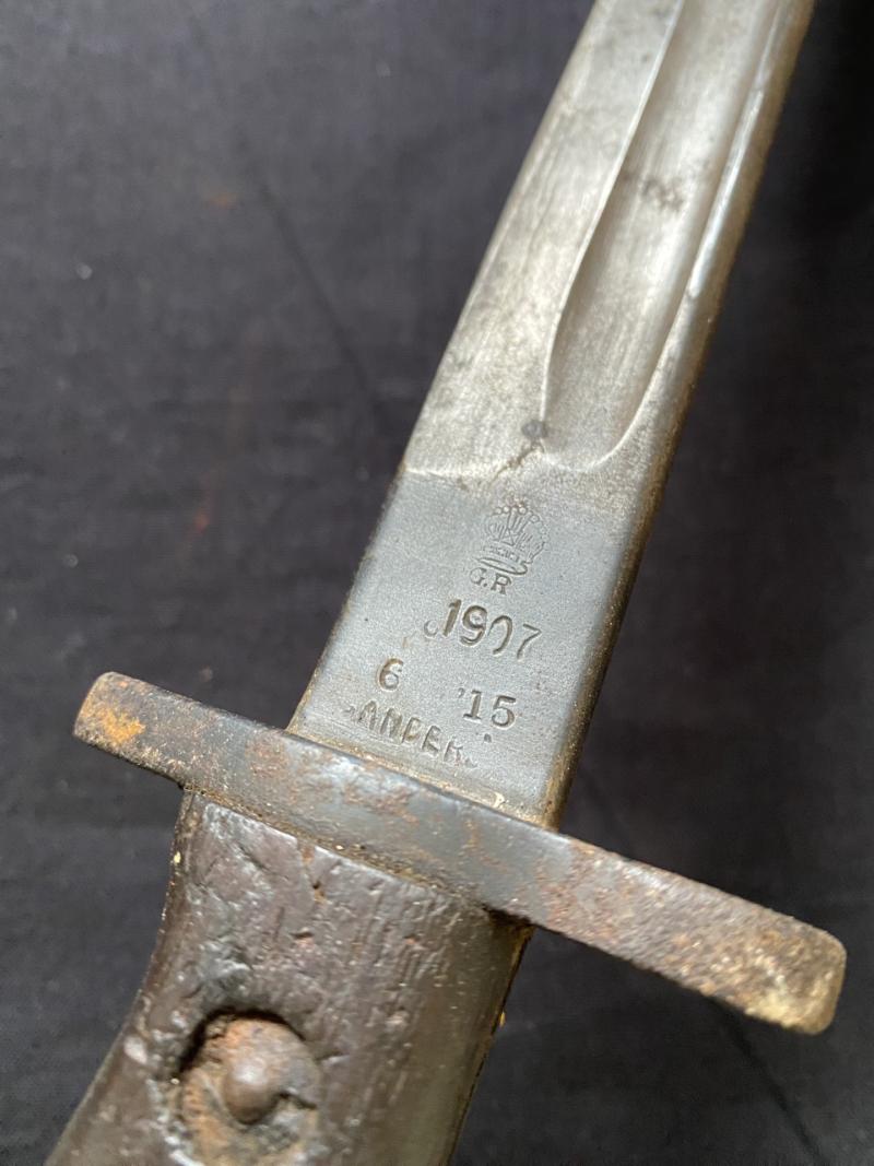 WW1 1907 PATTERN 1915 DATED SANDERSON SMLE BAYONET