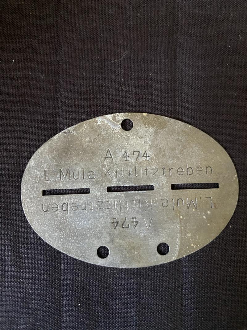 WW2 GERMAN LUFTWAFFE DEPOT DOG TAG