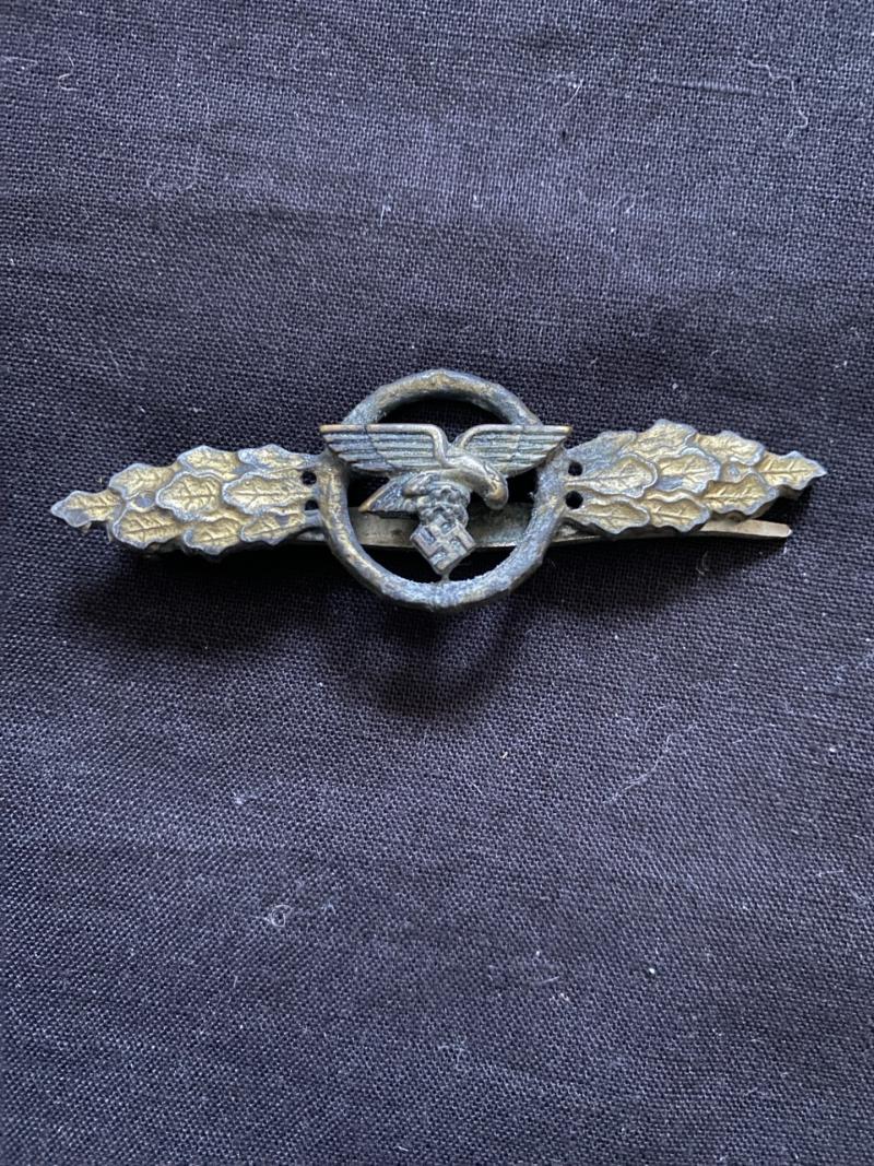 WW2 GERMAN LUFTWAFFE TRANSPORT BAR /CLASP