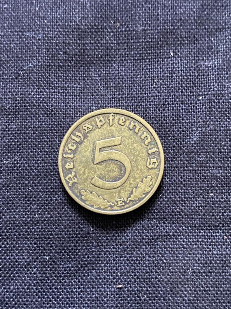 WW2 GERMAN 5 REICHSFENNIG