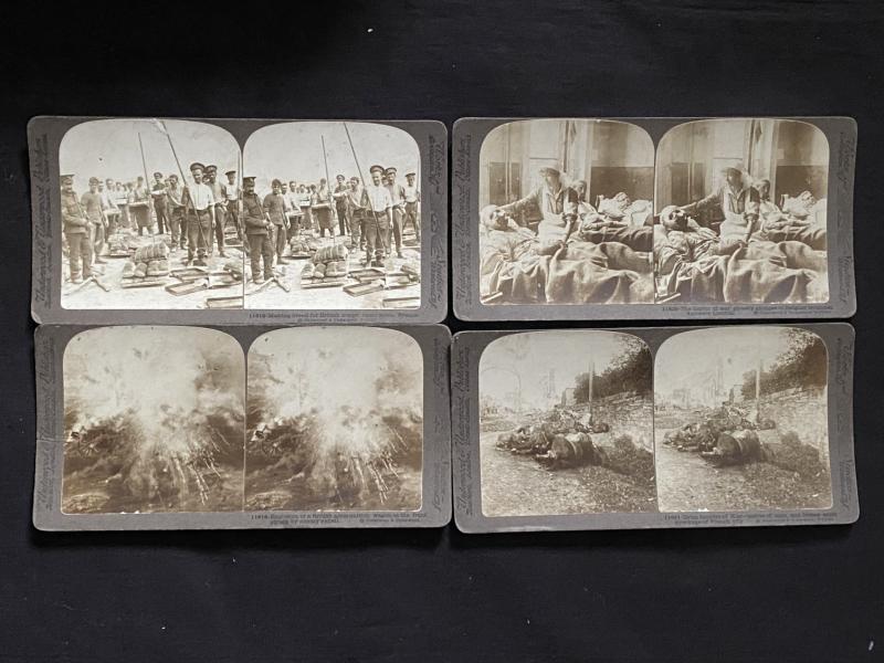 4 X WW1 STEREOVIEWS PICTURES