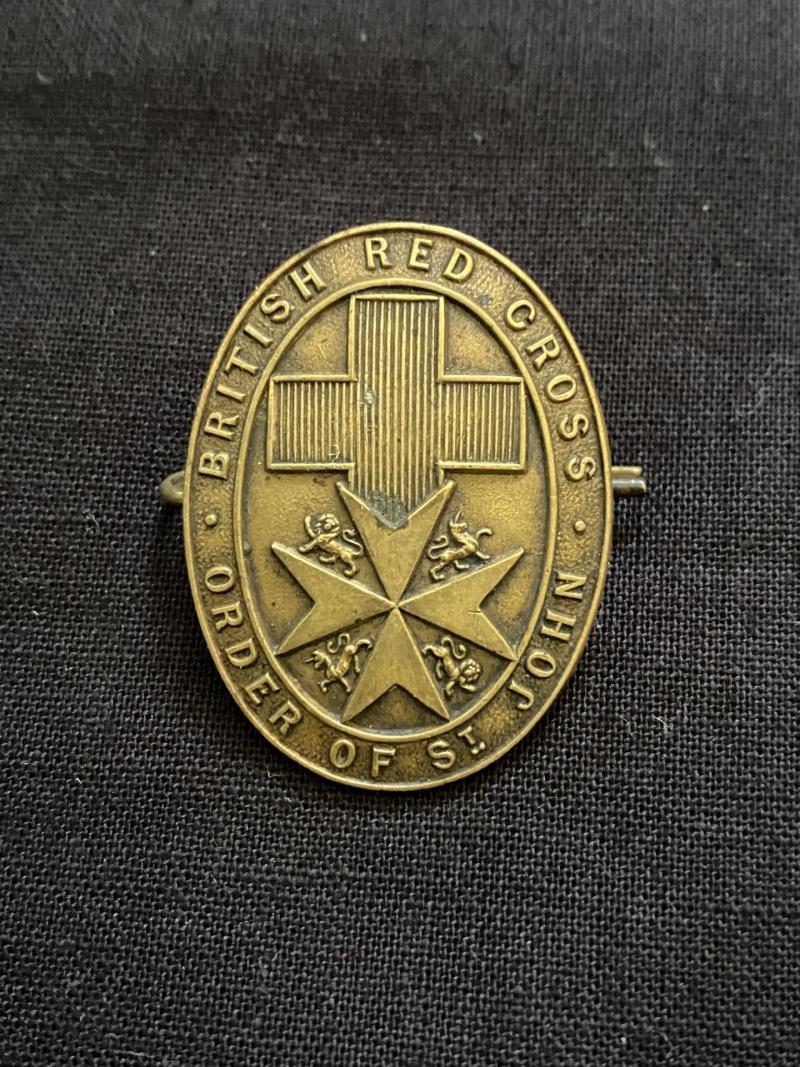 WW1 BRITISH RED CROSS & ORDER OF ST JOHNS CAP BADGE