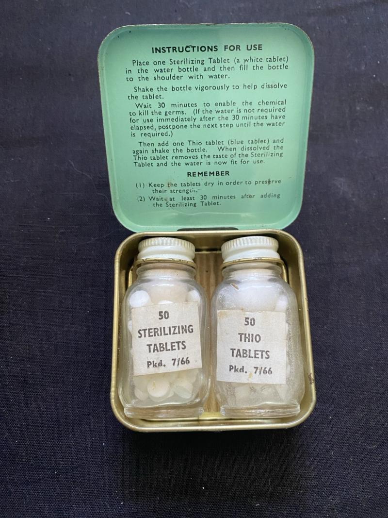 2 X BOTTLES OF STERILIZING TABLETS IN TIN