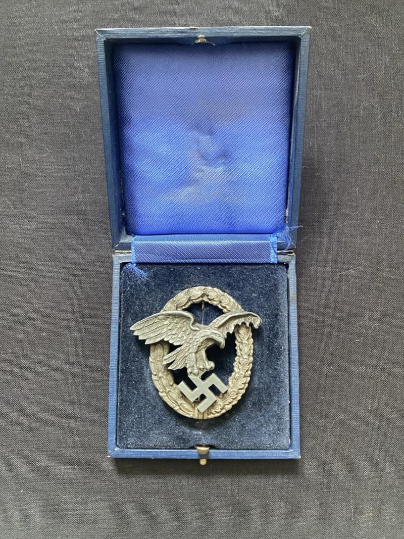 WW2 GERMAN LUFTWAFFE OBSERVER'S BADGE IN BOX