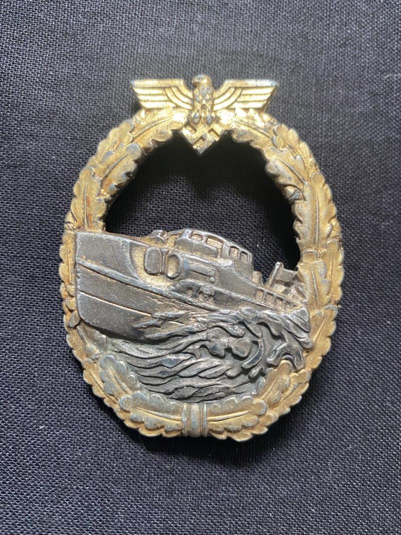 WW2 GERMAN 1ST PATTERN E-BOAT BADGE