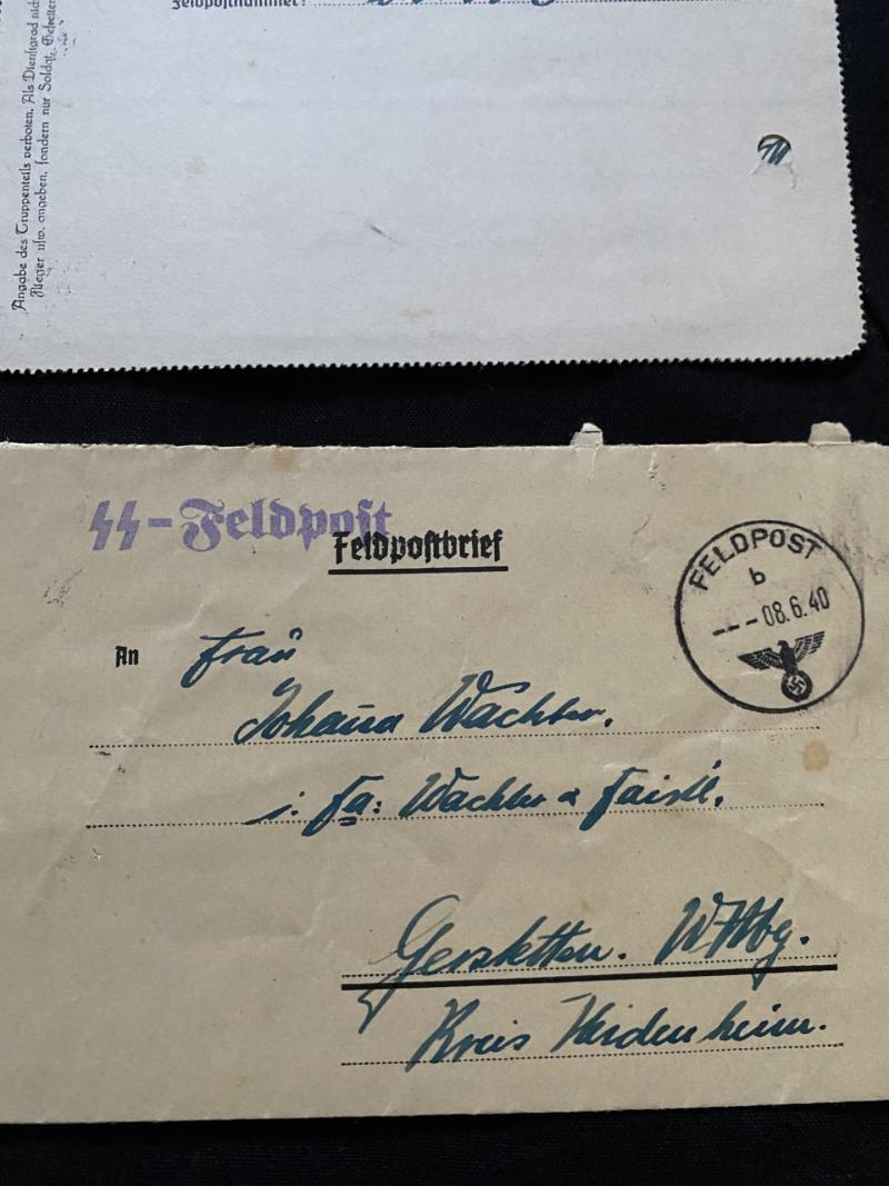 A SET OF WW2 GERMAN SS JOHANNA WACHHER LETTERS