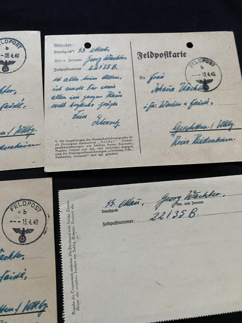 A SET OF WW2 GERMAN SS JOHANNA WACHHER LETTERS