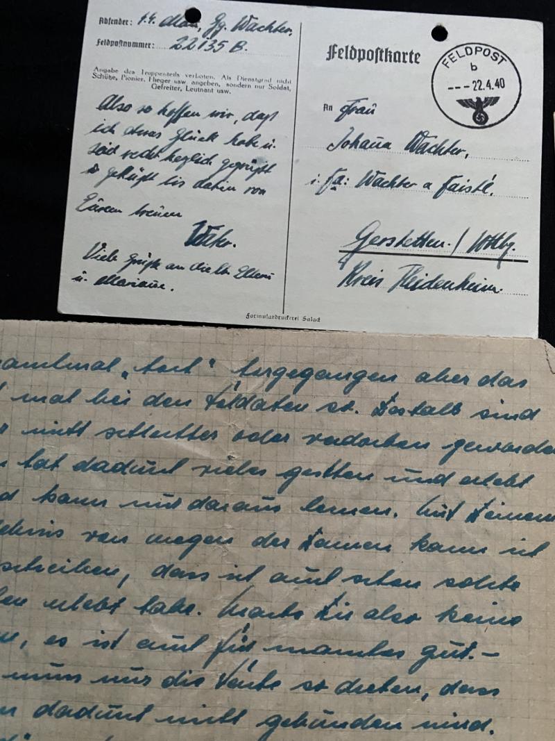 A SET OF WW2 GERMAN SS JOHANNA WACHHER LETTERS