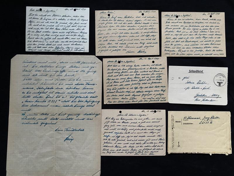 A SET OF WW2 GERMAN SS JOHANNA WACHHER LETTERS