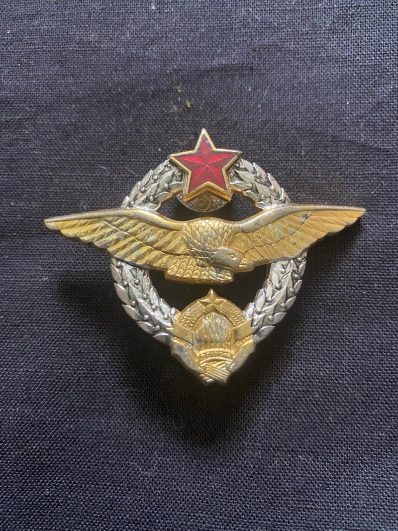YUGOSLAVIAN AIR FORCE PILOTS BADGE C.1965