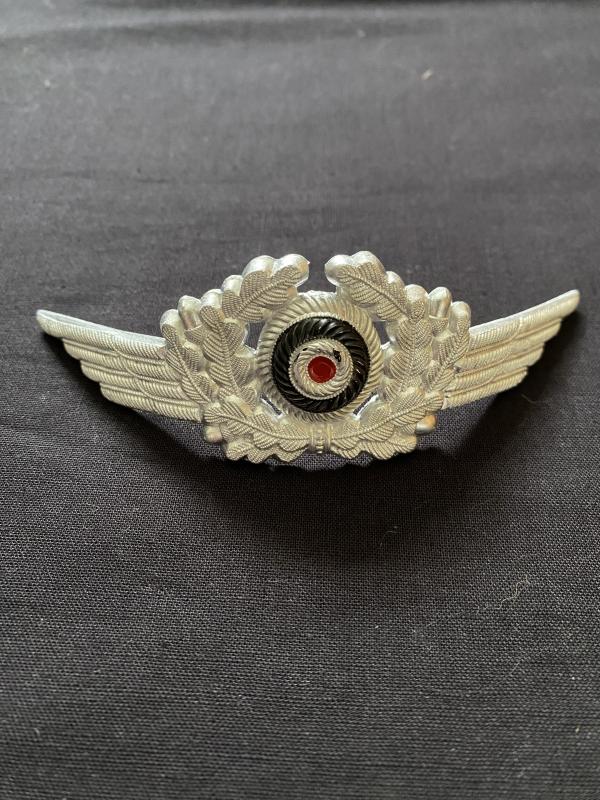 (WAS £25) WW2 GERMAN LUFTWAFFE ALUMINIUM WREATH AND COCKADE