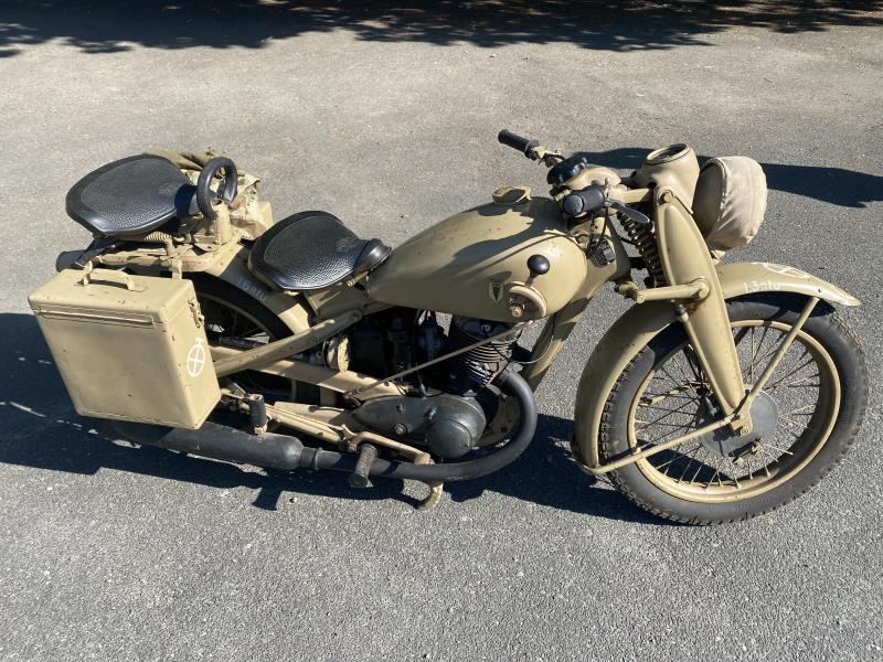 WW2 GERMAN WEHRMACHT DKW MODEL NZ350 MOTORCYCLE