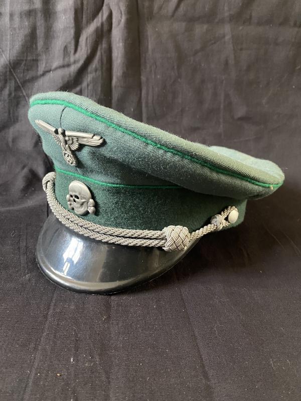 POST WAR GERMAN VISOR CAP TURNED INTO WW2 GERMAN VISOR CAP