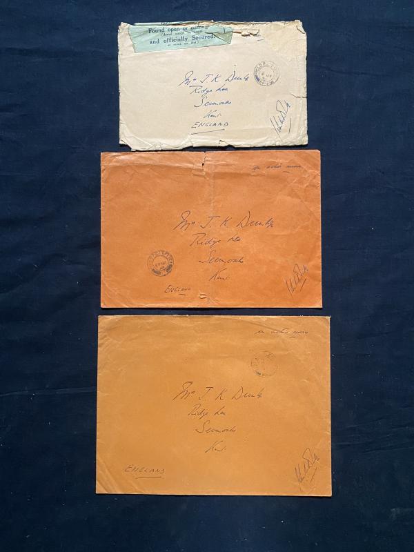 3 X WW2 BRITISH ENVELOPES