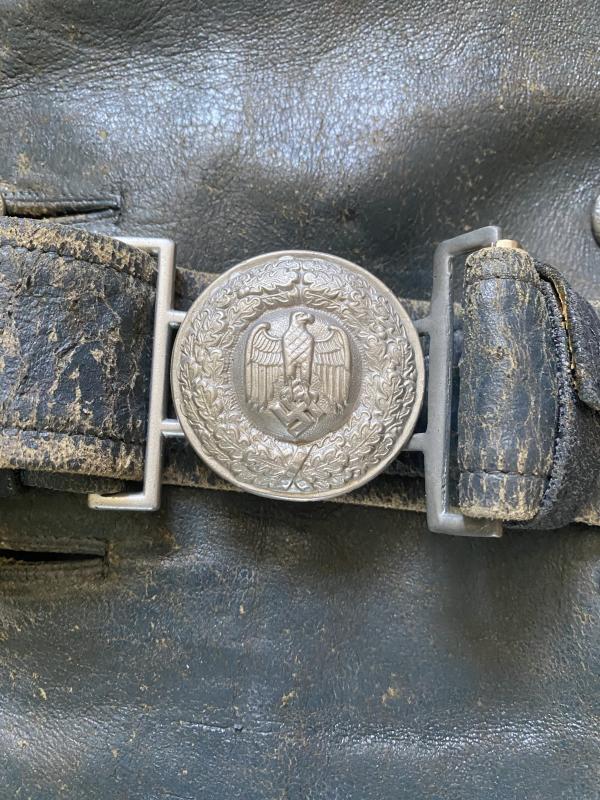 WW2 GERMAN LEATHER OFFICER'S COAT