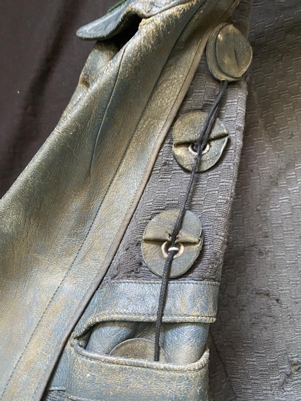 WW2 GERMAN LEATHER OFFICER'S COAT