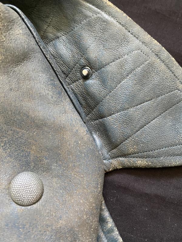 WW2 GERMAN LEATHER OFFICER'S COAT