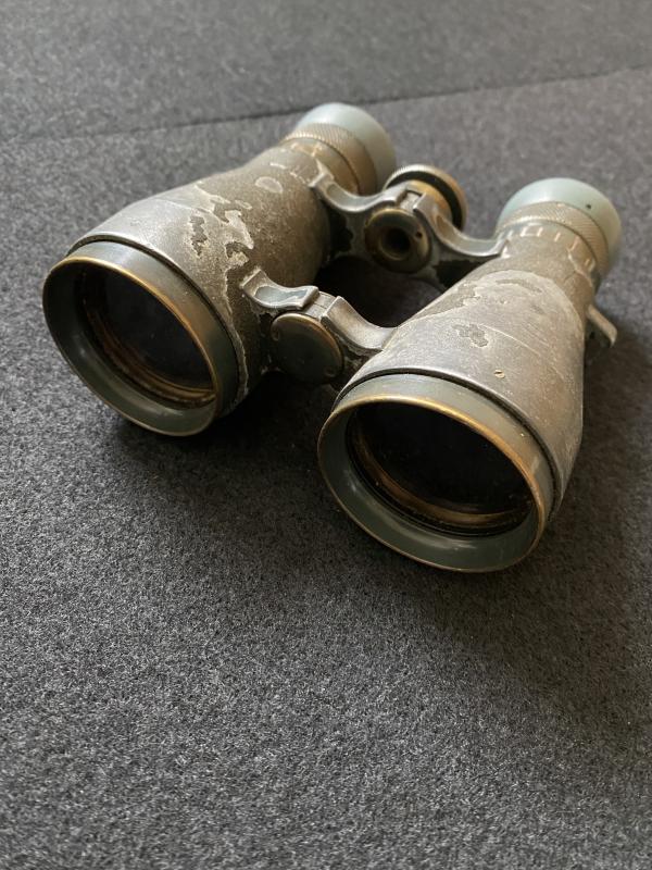 WW1 1916 DATED GERMAN EMIL BUSCH A-G RATHENOW, FERNGLAS 08, MILITARY BINOCULARS